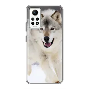 Чехол с Волком на Xiaomi Redmi Note 12 Pro (4g) (Волк на снегу)
