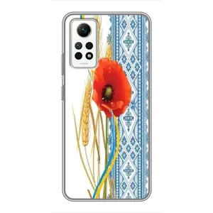 Силиконовый Чехол на Xiaomi Redmi Note 12 Pro (4g) с картинкой Вышиванки (Вышиванка с цветком)