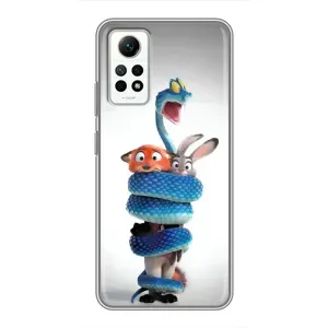 Силиконовый чехол с принтом Зоотрополіс для Xiaomi Redmi Note 12 Pro (4g) (Змея Зоо)