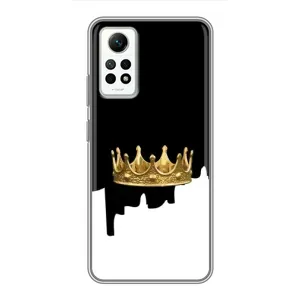 Чохол (Корона на чорному фоні) для Редмі Нот 12 Про (4g) (Золота корона)