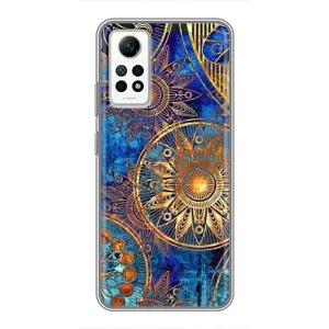 Чохли з сенсом на Xiaomi Redmi Note 12 Pro (4g) (Золоті узори)