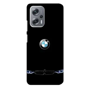 Силиконовый бампер с картинкой машины на Xiaomi Redmi Note 12 Pro Plus (Черный BMW)