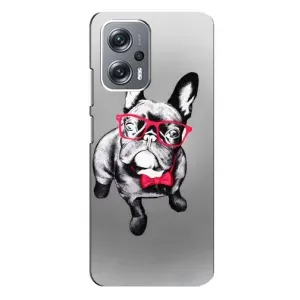 Чехол (ТПУ) Милые собачки для Xiaomi Redmi Note 12 Pro Plus (Бульдог в очках)