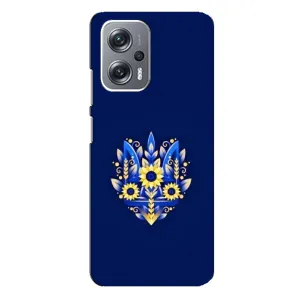 Чехол Укр Символика для Xiaomi Redmi Note 12 Pro Plus (Цветущий Герб)
