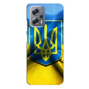 Чехол с картинкой (Патриотический ГЕРБ) на Xiaomi Redmi Note 12 Pro Plus (Герб и Флаг Украины)