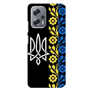 Силиконовый Чехол на Xiaomi Redmi Note 12 Pro Plus (Герб и вышыванка)