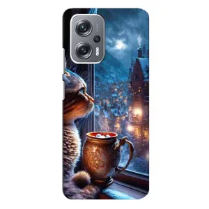 Чехлы на Новый Год Xiaomi Redmi Note 12 Pro Plus (Кот новогодний)