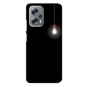 Чохол з картинками на чорному фоні для Xiaomi Redmi Note 12 Pro Plus (Лампочка)