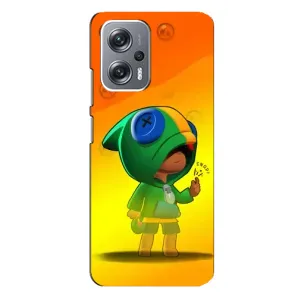Чохол Бравл Старс для Xiaomi Redmi Note 12 Pro Plus (LEON в кофті)