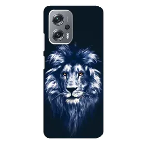 Чехол с картинкой на Xiaomi Redmi Note 12 Pro Plus (Лев - синий)