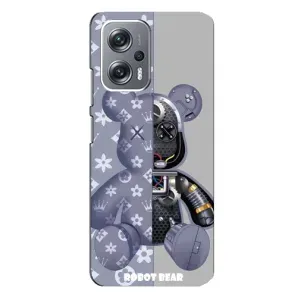 Силиконовый чехол для Xiaomi Redmi Note 12 Pro Plus (Медведь Louis Vuitton)