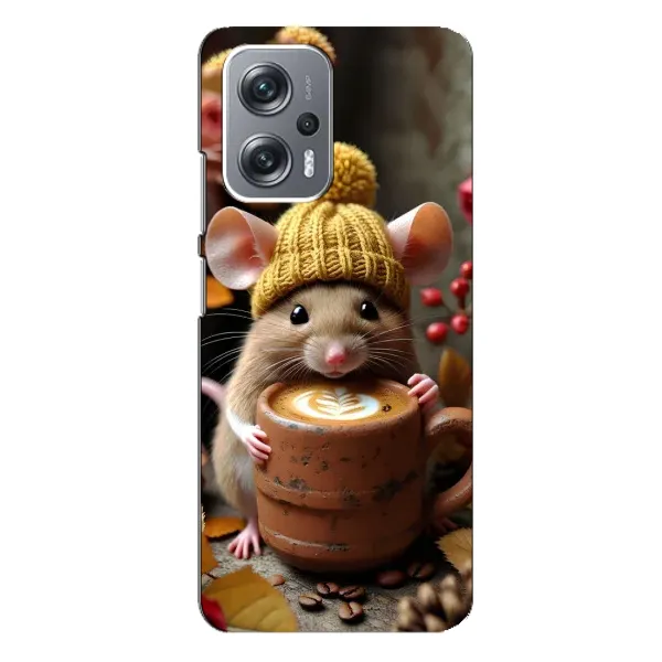 Чехол с рисунком «Мышка с кофе» для Xiaomi Redmi Note 12 Pro Plus Чехол с рисунком «Мышка с кофе» для Xiaomi Redmi Note 12 Pro Plus