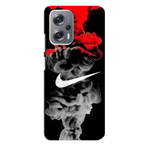 Силиконовый Чехол на Xiaomi Redmi Note 12 Pro Plus с картинкой Nike (Nike дым)