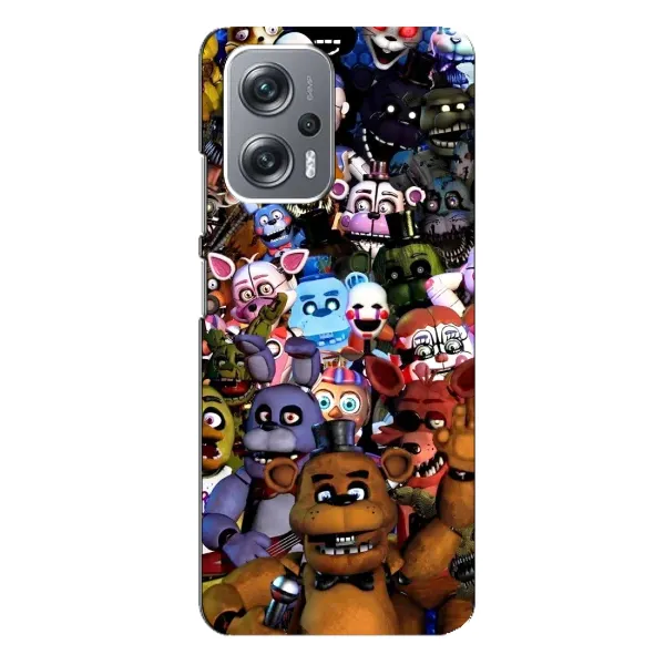 Чехол с рисунком «Персонажи Фредди» для Xiaomi Redmi Note 12 Pro Plus