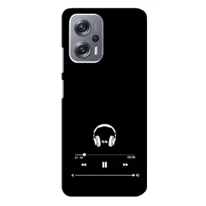 Чохол з картинками на чорному фоні для Xiaomi Redmi Note 12 Pro Plus (Плеєр)