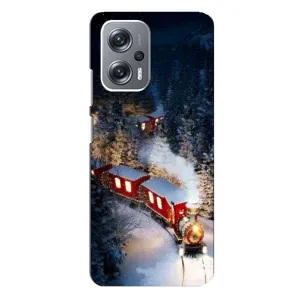 Силиконовый бампер на рождество для Xiaomi Redmi Note 12 Pro Plus (Поезд)