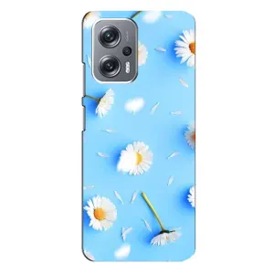 Чохол з Квітами для Xiaomi Redmi Note 12 Pro Plus (ромашки на блакитному)