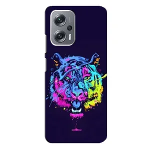 Силиконовый бампер с картинкой животных для Xiaomi Redmi Note 12 Pro Plus (Тигр-Арт)