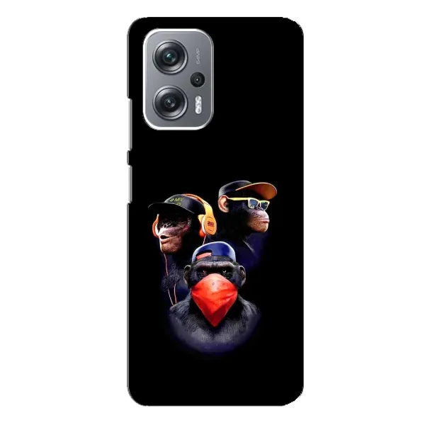 Чехол с рисунком «Три обезьяны» для Xiaomi Redmi Note 12 Pro Plus