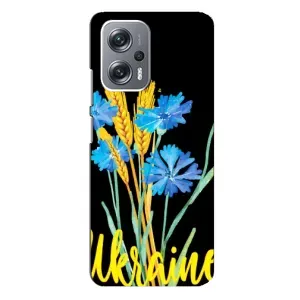 Чехол на Xiaomi Redmi Note 12 Pro Plus Украинский дизайн (Ukraine в цветочках)