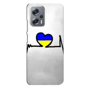 Силиконовый Чехол на Xiaomi Redmi Note 12 Pro Plus (Я-Украина) (Украинская кардиограмма)