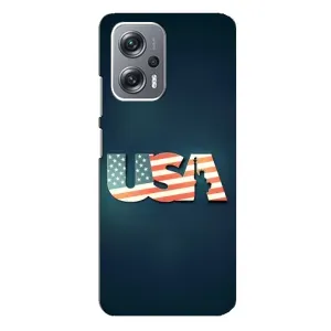 Чехол Флаг USA для Xiaomi Redmi Note 12 Pro Plus (USA)