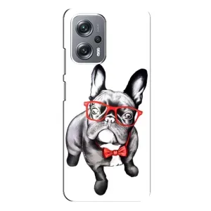 Бампер для Xiaomi Redmi Note 12 Pro Plus с картинкой "Песики" (В очках)