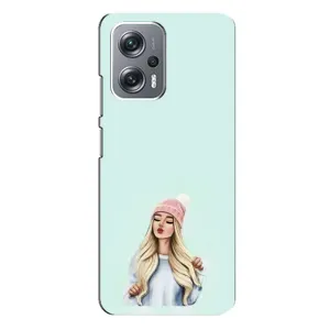 Силиконовый Чехол на Xiaomi Redmi Note 12 Pro Plus с картинкой Стильных Девушек (В шапке)