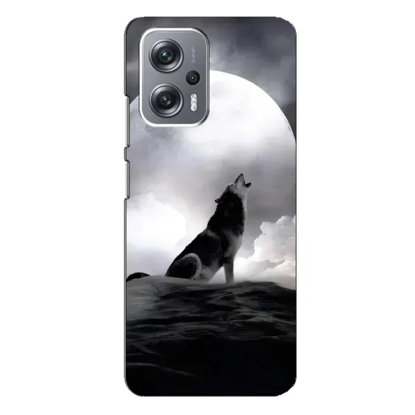 Чехол с рисунком «Волк и луна» для Xiaomi Redmi Note 12 Pro Plus