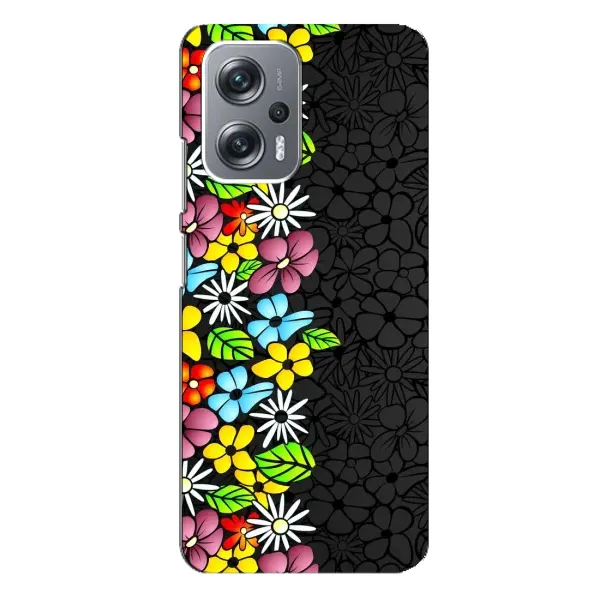 Чехол с рисунком «Яркие цветы на черном» для Xiaomi Redmi Note 12 Pro Plus Чехол с рисунком «Яркие цветы на черном» для Xiaomi Redmi Note 12 Pro Plus