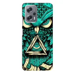 Чехлы с принтом СОВЫ для Xiaomi Redmi Note 12 Pro Plus (Зеленая сова)