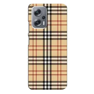 Чохол з Брендами одягу на Редмі Нот 12 Про (5g) (Burberry стиль)