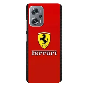 Силиконовый бампер с картинкой машины на Xiaomi Redmi Note 12 Pro (5g) (Ferrari Logo)