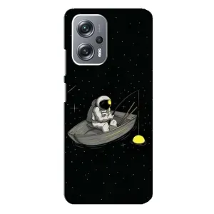 Силиконовый Чехол с принтом "Космонавты" на Xiaomi Redmi Note 12 Pro (5g) (Космонавт на рыбалке)