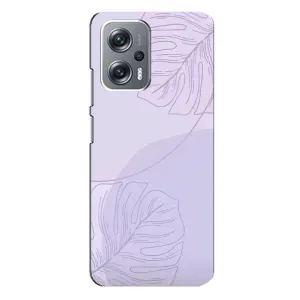 Чохол квітковий дизайн для Xiaomi Redmi Note 12 Pro (5g) (Монстера фіолетова)