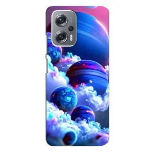 Чехлы КОСМОС для Xiaomi Redmi Note 12 Pro (5g) (Синие планеты)