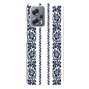 Силиконовый Чехол на Xiaomi Redmi Note 12 Pro (5g) с картинкой Вышиванки (Синяя вышиванка)