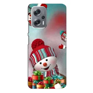 Чохли на Новий Рік Xiaomi Redmi Note 12 Pro (5g) (Сніговик в шапці)