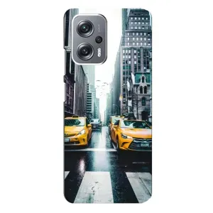 Силиконовый бампер (Работники) на Xiaomi Redmi Note 12 Pro (5g) (Такси)