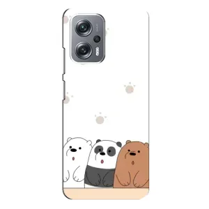 Чехлы с изображением разных животных для Xiaomi Redmi Note 12 Pro (5g) (Удивленные медвеженки)