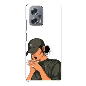 Силіконовый Чохол на Xiaomi Redmi Note 12 Pro (5g) з картинкой Модных девушек (У зеленому)