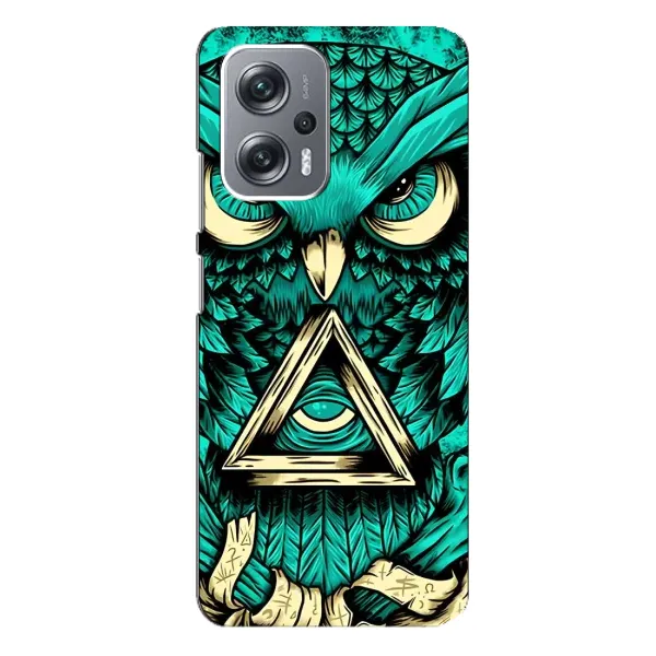 Чехол с рисунком «Зеленая сова» для Xiaomi Redmi Note 12 Pro (5g)