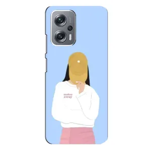 Силіконовый Чохол на Xiaomi Redmi Note 12 Pro (5g) з картинкой Модных девушек (Жовта кепка)