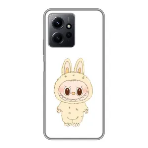 Чехол с принтом Лабубу для Xiaomi Redmi Note 12 (Бежевый Лабубу)