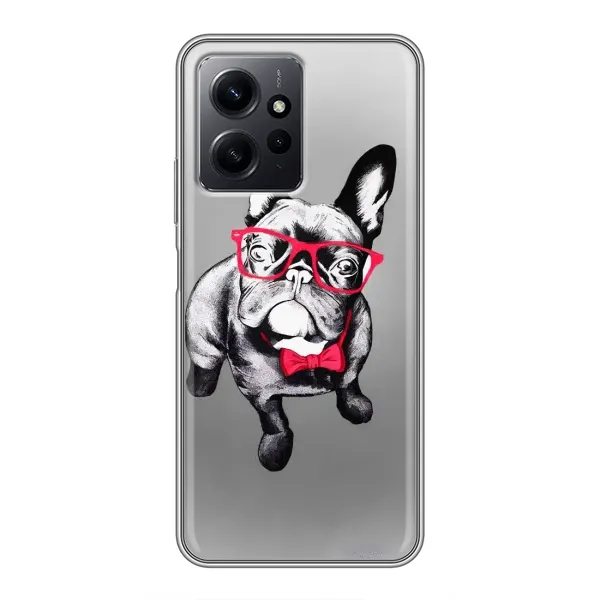 Чехол с рисунком «Бульдог в очках» для Xiaomi Redmi Note 12 Чехол с рисунком «Бульдог в очках» для Xiaomi Redmi Note 12