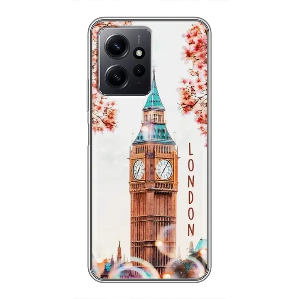 Чехол с рисунком «Часы Лондон» для Xiaomi Redmi Note 12 Чехол с рисунком «Часы Лондон» для Xiaomi Redmi Note 12
