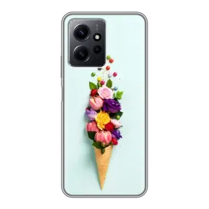 Чохли з тематикою "КВІТИ" на Xiaomi Redmi Note 12 (Квітка-морозиво)