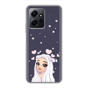 Чехол Стильные девушки на Xiaomi Redmi Note 12 (Девушка и сердечки)