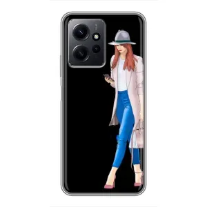 Чехол с картинкой Модные Девчонки Xiaomi Redmi Note 12 (Девушка со смартфоном)