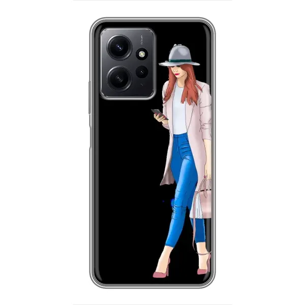 Чехол с рисунком «Девушка со смартфоном» для Xiaomi Redmi Note 12 Чехол с рисунком «Девушка со смартфоном» для Xiaomi Redmi Note 12